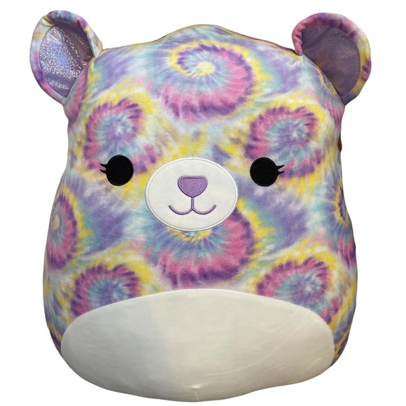 JONESSA THE TIE DYE BEAR 💞 JUMBO 20” SQUISHMALLOW “RARE” - Picture 2 of 4